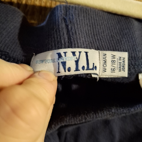 Nyl Capri Sweats 16/18w Woman Sweatpants Joggers Lounge Relaxed Wide Leg Vintage - Picture 4 of 5
